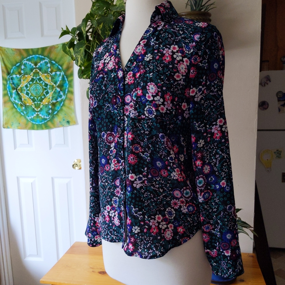 Express Floral XS Portofino Shirt